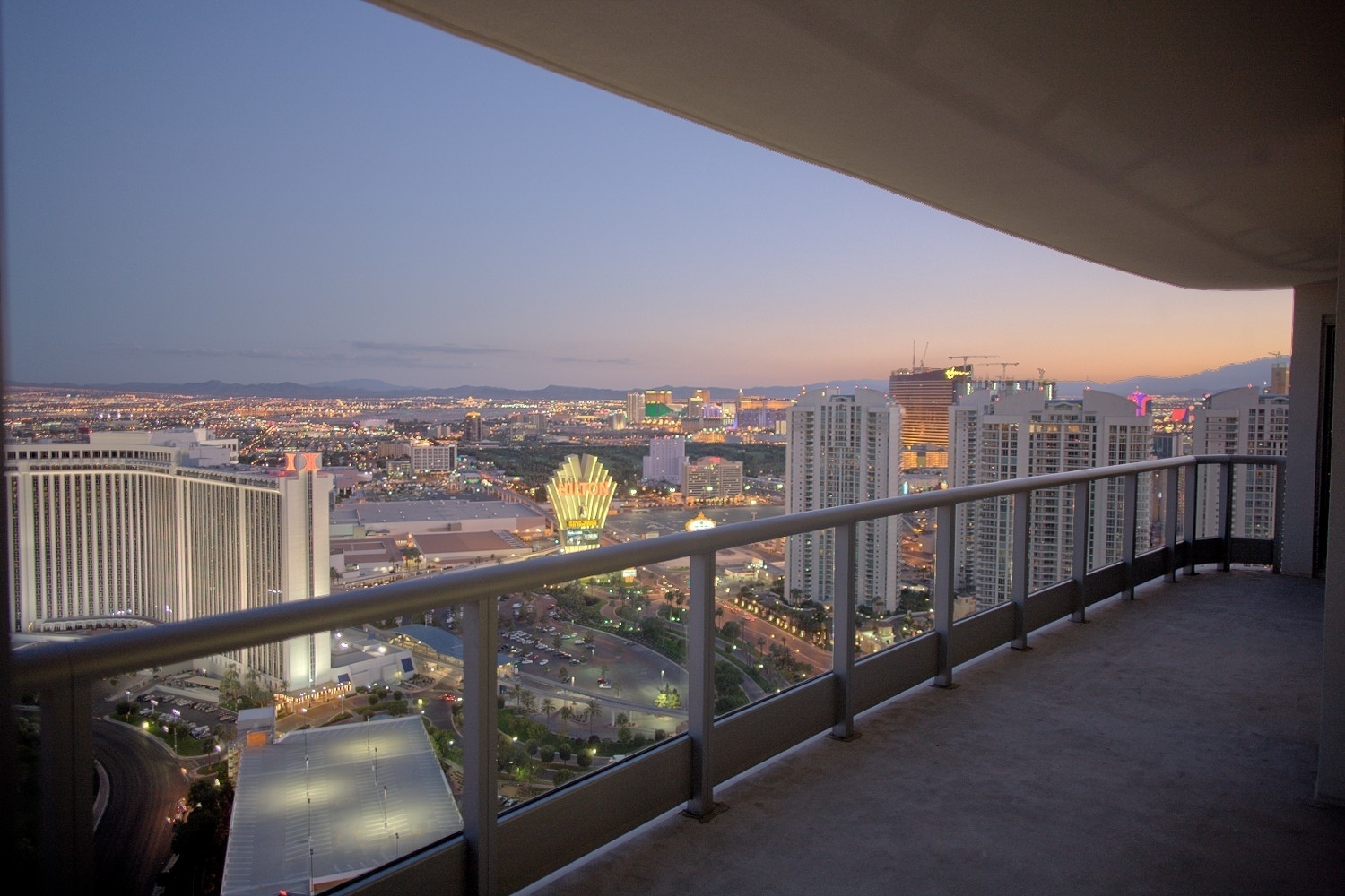 Turnberry Towers D COndo balcony Views of the Vegas Skyline